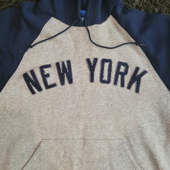 Adidas New York Hoodie Men’s M Gray Navy - Picture 2 of 6